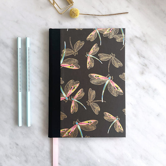 A5 Notebook with Dragonfly Design