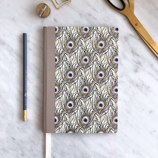 A5 Notebook with Peacock Design