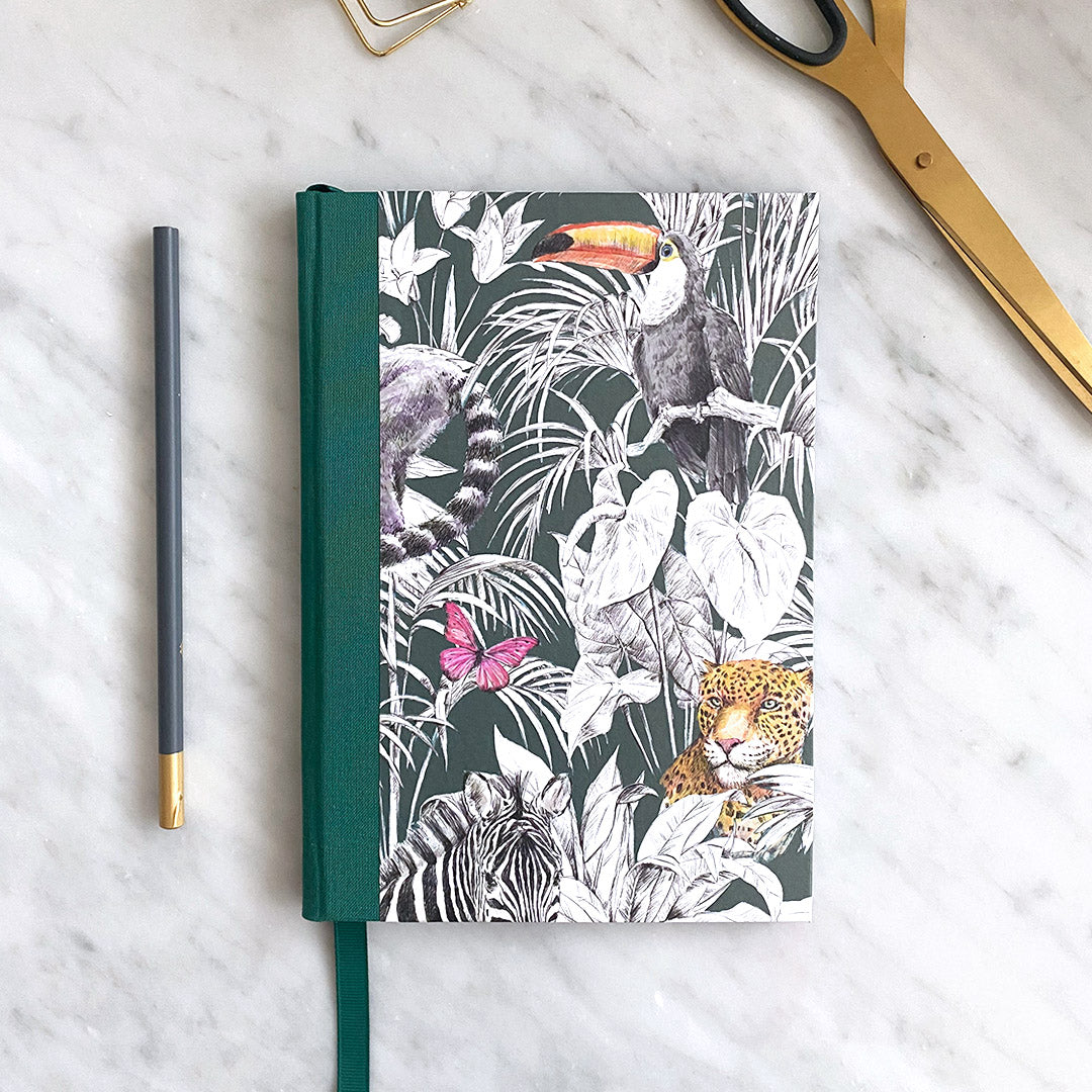 Note Book Design Paper Handmade A5 Notebook with Tropical Design – papercrownni