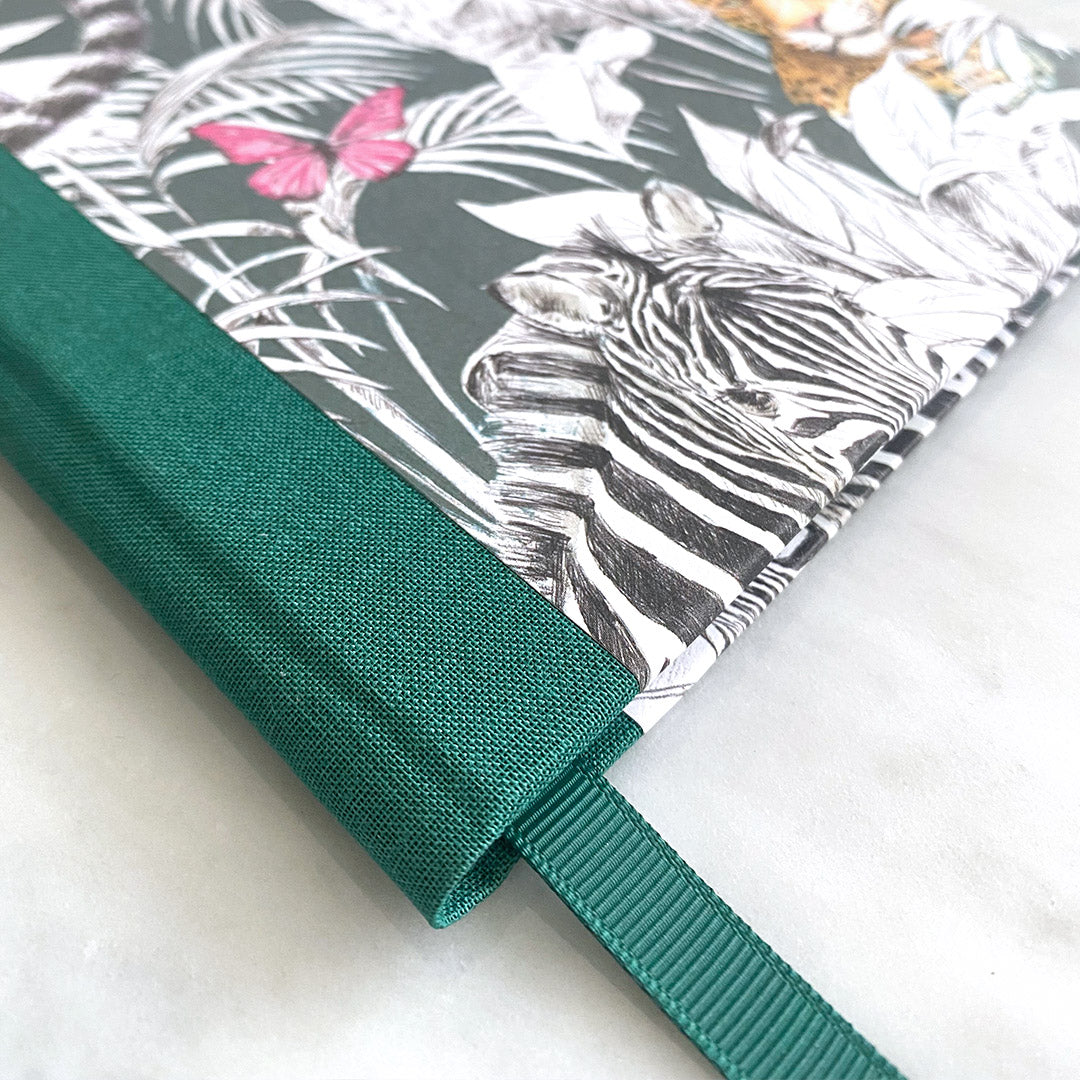 Handmade A5 Notebook with Tropical Design