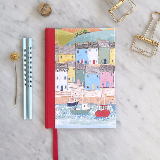 A5 Notebook with Coastal & Boat Design