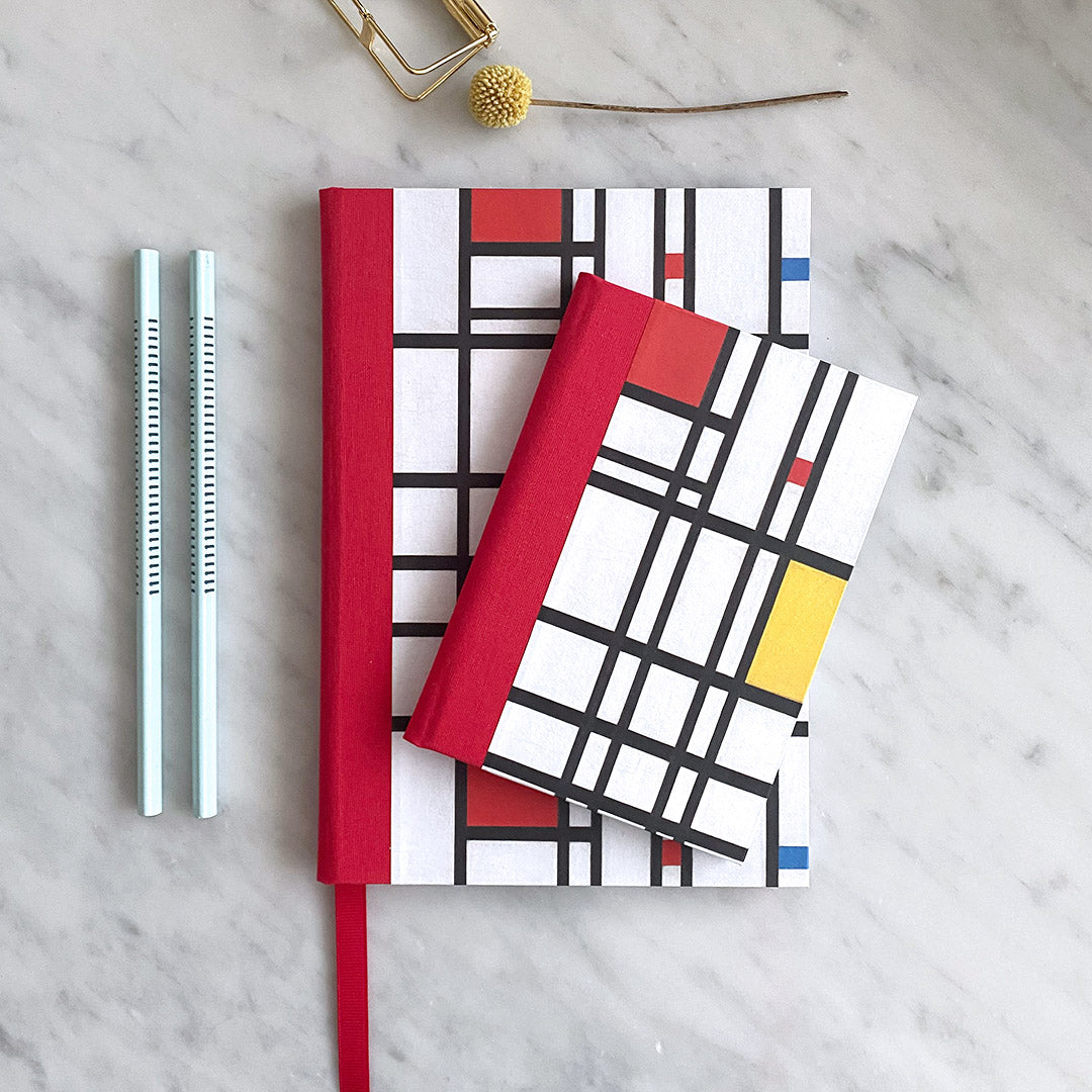 A5 Notebook with Mondrian Design