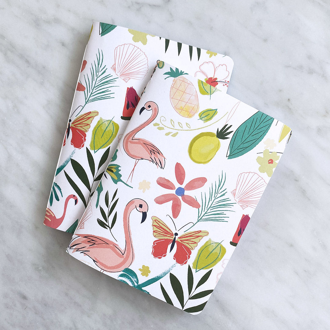 Flamingo Pocket Journal - Pack of 2