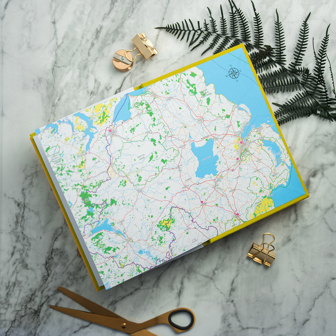 A5 Notebook with Northern Ireland Map
