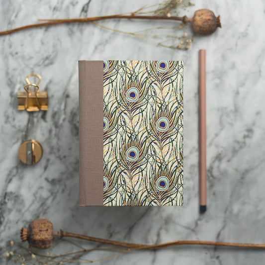 A6 Pocket Notebook with Peacock Design