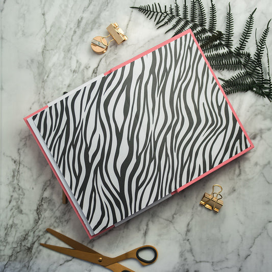 A5 Notebook with Zebra Print