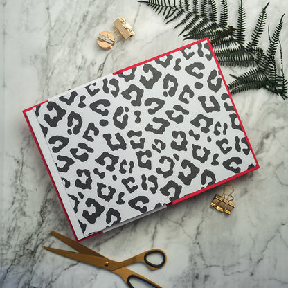 A5 Notebook with Leopard Print