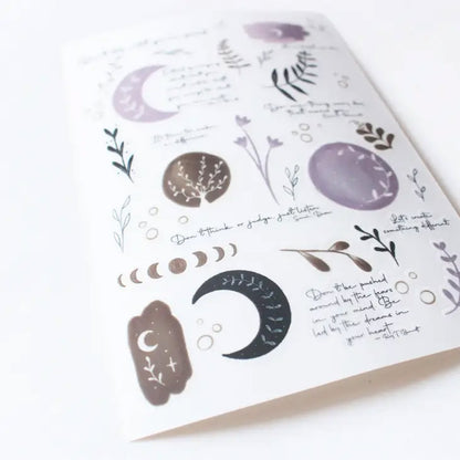 Rub-On Stickers for Journaling - Wonderful New Day Nikki Dotti